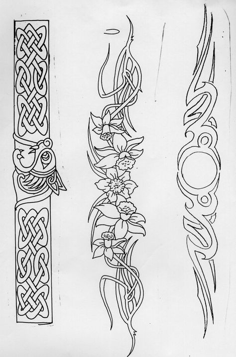 Celtic Patterns - flower one for belt? Wolf Beast, Arte Viking, Tattoo Band, Celtic Artwork, Celtic Band, Band Tattoos, Armband Tattoos, Band Tattoo Designs, Leather Tooling Patterns