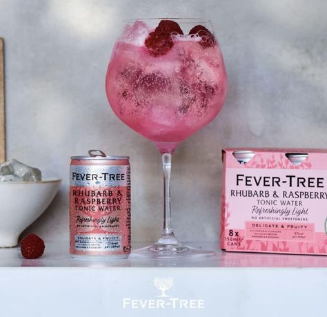 FEVER-TREE REFRESHINGLY LIGHT RHUBARB & RASPBERRY TONIC WATER is made using the finest naturally sourced ingredients and contains no artificial sweeteners or colours. It is crafted by blending spring water with extracts of sweet rhubarb from a British farm in Norfolk, jammy raspberries from the Strathmore Valley in Scotland and quinine from East & Central Africa. #fevertree #tonic #rhubarb #water #cocktails #cocktailrecipe #mixer #raspberry Rhubarb Water, British Farm, Water Cocktails, Raspberry Rhubarb, Fever Tree, Central Africa, Artificial Sweeteners, Tonic Water, Spring Water