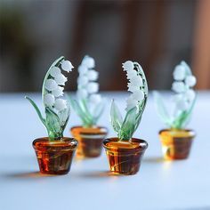 Lily Of The Valley Glassware, Lily Of The Valley Decor, Glass Flameworking, Apollo Box, Mini Things, Glass Vases, Cute Room Decor, Dream House Decor, Be Proud