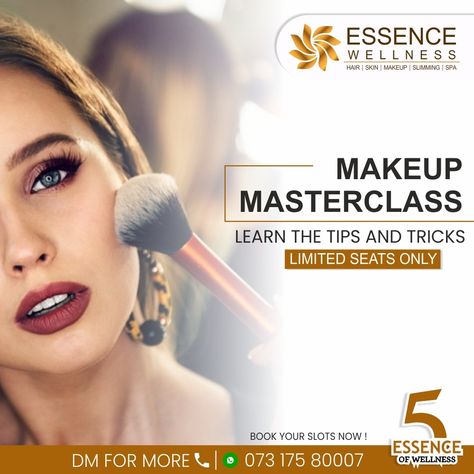 Online Makeup Class Poster, Makeup Masterclass Poster, Beauty Salon Poster Design Ideas, Makeup Course Poster, Masterclass Poster Design, Class Poster Ideas, Hair Poster Design, Class Poster Design, Rio Fashion