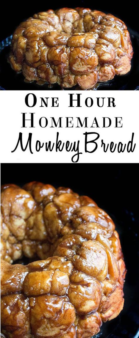 1 Hour Homemade Monkey Bread. Make ahead and have an easy breakfast before lunch or dinner... Monkey Breads, Homemade Monkey Bread, Diy Easy Recipes, Spice Racks, Monkey Bread, Sweet Breads, Dessert Bread, Halloween Food, Wheat Flour