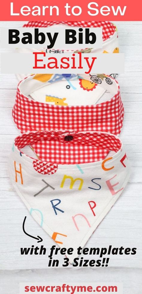 Bandana Bibs Diy, Bandana Bib Pattern Free, Bib Pattern Free, Baby Bib Tutorial Free Pattern, Bib Sewing Pattern, Baby Bibs Patterns Free, Bandana Bib Pattern, Baby Clothes Patterns Sewing, Boy Sewing