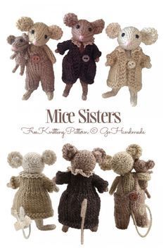 Knitting clothes for children.#KnittingToys #DIYToys #HandmadeToys #KnitToys #ToyKnitting #CraftyToys #KnittedToys #ToyMaking #KnitCrafts #ToyKnitters Knitted Stuffed Animals, Miniature Knitting, Knitted Toys Free Patterns, Knit Toys, Animal Knitting Patterns, Stuffed Bear, Crochet Mouse, Knitting Patterns Toys, Free Knitting Patterns