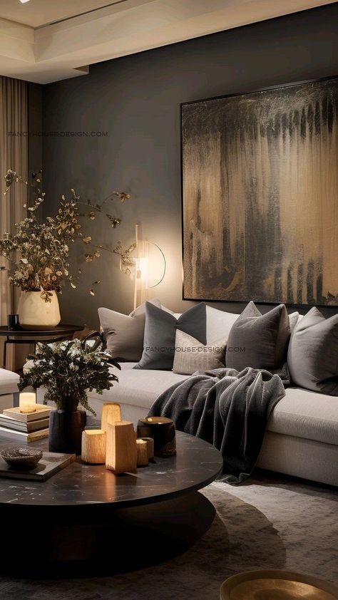 Formal Living Room Designs, Grey Sofa Living Room, Living Room Decor Gray, Wall Tattoo, Home Aesthetic, Decoration Inspiration, Room Interior Design, Living Room Decor Apartment, Living Room Grey