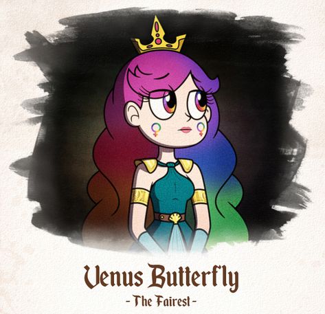 Venus Butterfly Svtfoe, Venus Butterfly, Disney Anime Style, Butterfly Family, History Queen, Smokey And The Bandit, Disney Princess Art, Princess Art, Star Butterfly