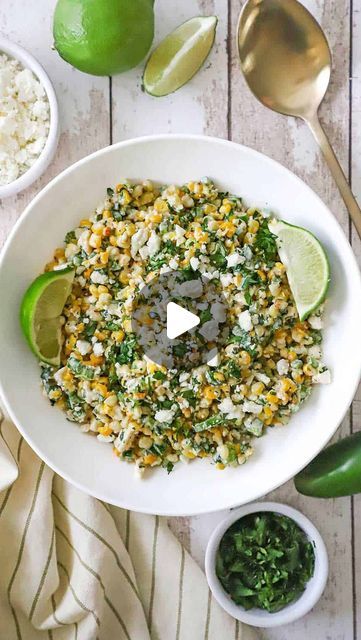 Kris Longwell & Wesley Loon on Instagram: "Mexican Street Corn Salad (Esquites OR Elote en Vaso) is the PERFECT BBQ side dish.  It’s super easy to make and it is DELICIOUS!  We like to save some to use a topping for grilled shrimp tacos. 

Get full recipe and watch full video by clicking on the link in our profile to our website.

#loonapproved #howtofeedaloon #esquites #mexicanstreetfood #mexicanstreetcorn #eloteenvaso #cornsalad #mexicancuisine #mexicansalad #freshsalad #cotija" Grilled Shrimp Tacos, Bbq Side Dish, Street Corn Salad, Mexican Salads, Mexican Street Corn Salad, Bbq Side, Mexican Street Food, Bbq Sides, Side Dishes For Bbq