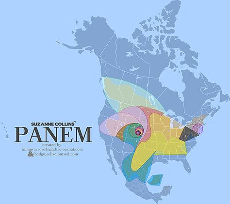 ‘Hunger Games’: A great map of Panem — PHOTO Panem Map, Hunger Games Map, Fictional Places, District 12, Hunger Games Series, Engage Kids, Suzanne Collins, Teaching Social Studies, Arts District