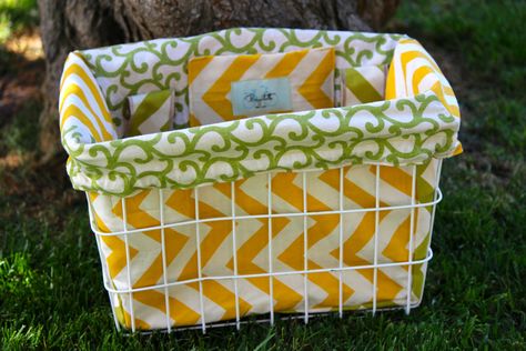 Basket Liner Pattern, Bike Basket Liner, Lauren Kelly, Bike Bags, Bicycle Basket, Basket Pattern, Basket Liners, Bike Basket, Custom Bicycle