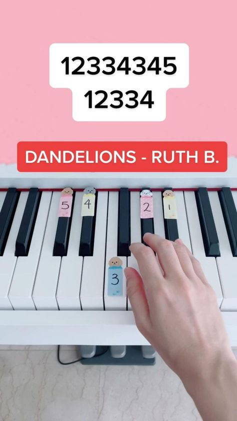 Piano Songs Chords, Piano Songs Sheet Music, Piano Tutorials Songs, Sheet Music With Letters, Piano Songs For Beginners, Piano Sheet Music Letters, Piano Easy, Ruth B, Beginner Piano Music