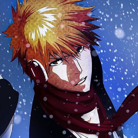 Bleach Glitter Pfp, Bleach Christmas Pfp Matching, Ichigo Christmas Pfp, Bleach Christmas Pfp, Ichigo Manga Pfp, Ichigo Christmas, Shonen Character, Ichigo Kurosaki Pfp, Aizen And Ichigo