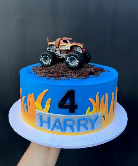 Novelty Cakes — Vanilla Pod Blue Monster Truck Cake, Monster Truck Cake Ideas, Monster Jam Birthday Cake, Monster Jam Cake, Monster Truck Birthday Cake, Cakes Vanilla, Monster Jam Birthday, Jam Cake, Truck Theme Birthday