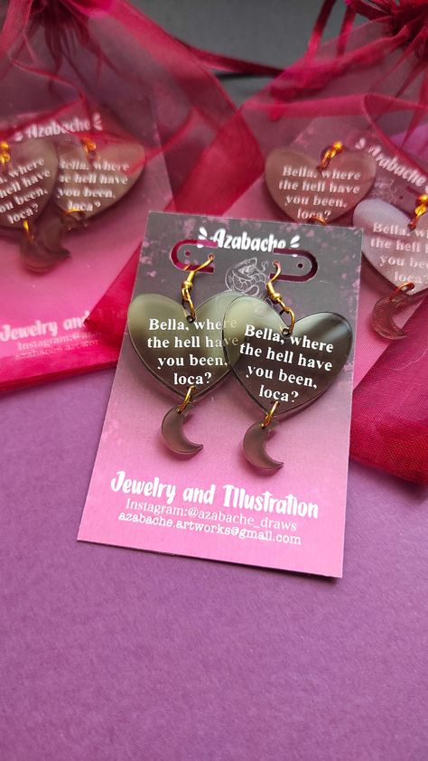 Jacob Black Earrings. Twilight Earrings. Team Jacob. Where the Hell Have You Been Loca Bella Swan Meme. Gifts for Readers. Vampires. - Etsy Twilight Earrings, Team Jacob, Bella Swan, Jacob Black, Gifts For Readers, Black Earrings, Spain, Drop Earrings, Gifts