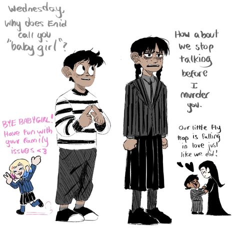 Wednesday X Enid, Wednesday Show, Wednesday Fanart, Harry Potter Voldemort, Addams Family Wednesday, Adams Family, The Addams Family, Adventure Time Art, Thursday Friday