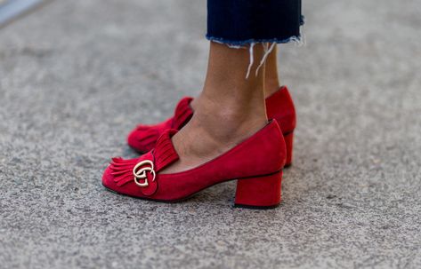 Fall Heels, Fashion Gone Rouge, Affordable Shoes, Gucci Loafers, Prom Shoes, Diy Shoes, Fall Shoes, Red Shoes, Ballerinas