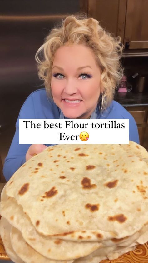 Ann Fisher | Easy Peazy Flour Tortillas😋 2 3/4 cups all purpose flour 1/4 tsp baking powder 1 1/2 tsp salt 1 cup warm water 1 STICK melted butter Mix... | Instagram Butter Flour Tortillas, Easy Flour Tortilla Recipe, Flour Tortilla Recipe, Taco Love, Recipes With Flour Tortillas, Tortilla Recipe, Flour Tortillas, Green Chile, Warm Water