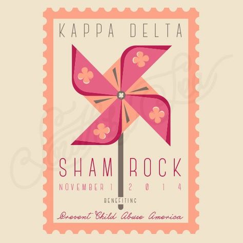 Kappa Delta Shamrock, Sorority Philanthropy, Pin Wheel, Sorority Pr, Sorority Events, Golf Event, Kappa Delta, Sorority Life, Sorority Shirts