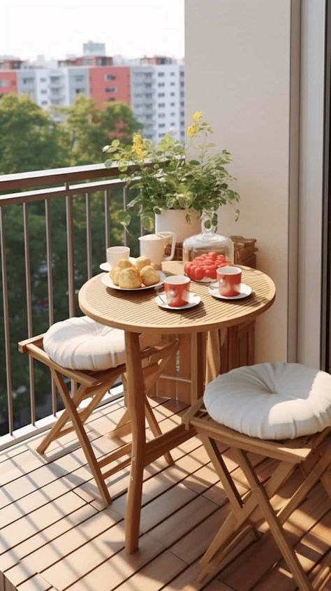 Transform your small apartment patio into an enchanting retreat with small apartment patio decor ideas. Find cozy and modern inspirations for a charming outdoor space. Jungle Balcony, Modern Balcony Furniture, Living Small Space, Balcony Vibes, Apartment Porch, Balcony Inspiration, Balcony Apartment, Design Balcony, Plants Balcony