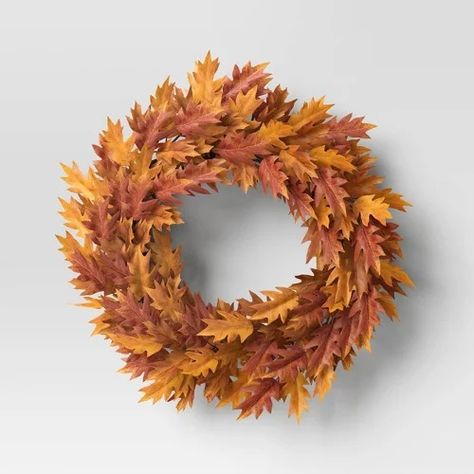 Fall : Artificial Plants & Greenery for Home Decor: Target Target Fall Decor, Plants For Home Decor, Target Fall, Plants For Home, Fall Garland, Artificial Wreath, Oak Leaf, Fake Plants, Circle Shape