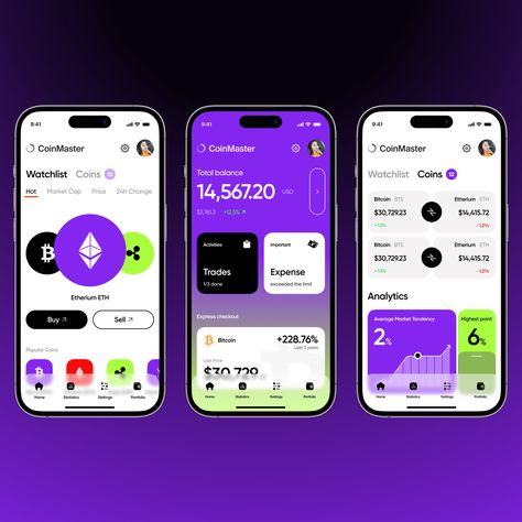 Statistics App, Best App Design, Freedom App, Coin App, Sales App, App Concept, Finance App, Mobile Ui Design, Crypto Trading