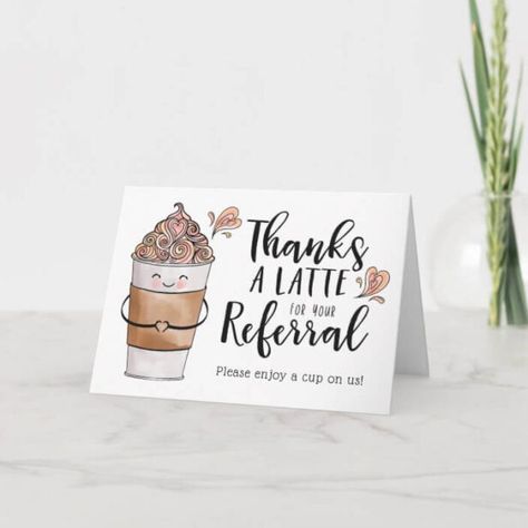 Customer Appreciation Gifts, Notepad Design Ideas, Cup Illustration, Kawaii Coffee, Coffee Gift Card, Tags For Gifts, Coffee Gifts Card, Thanks A Latte, Marketing Gift