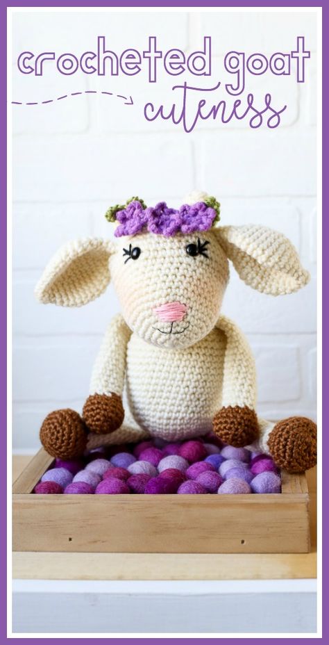 Crocheted goat pattern amigurumi Crocheted Goat, Goat Crafts, Crochet Goat, Goat Pattern, Diy Wedding On A Budget, Easter Crafts For Adults, Popular Crafts, Diy Crafts For Adults, Mason Jar Crafts Diy