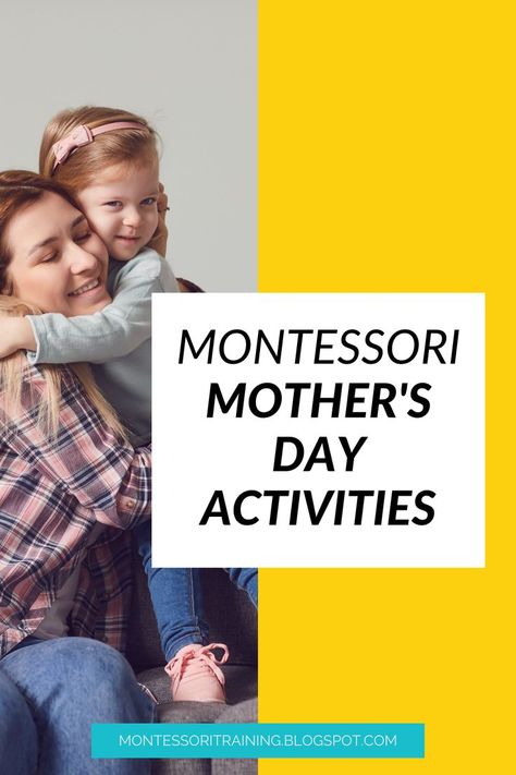 Girl hugging mother Montessori Practical Life Activities, Montessori Crafts, Montessori Curriculum, Montessori Environment, Ideas For Mother's Day, Life Activities, Practical Life Activities, Mother's Day Craft, Mother's Day Activities