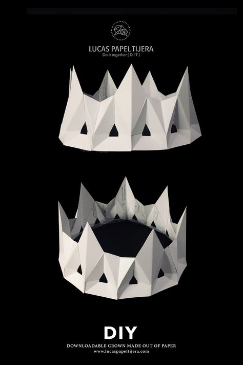 Geometric crown DIY easy template