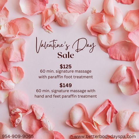 Valentine Massage, Valentine Day Massage, Esthetician School, Mirror Decor Living Room, Foot Scrub, Body Spa, Valentine Day Special, Full Body Massage, Beauty Boutique