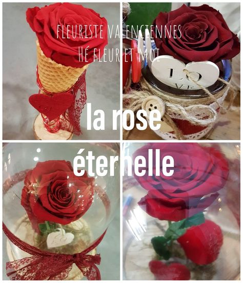 La rose éternelle chez hé fleur et moi Sous cloche style la Belle et la Bête Dans son pavé de verre Dans son cornet patissier parce ce que l'amour est la plus belle des gourmandises. Une bonne idée cadeau pour la Saint-Valentin à Valenciennes #saintvalentin #rosestabilisée #roseeternelle #Valenciennes #fleuriste #hefleuretmoi #amour #rose #anzin #lasentinelle #hainaut #nord #AulnoylesValenciennes #PetiteForêt #marly #préseau #curgie #lequesnoy #denain #saintamand La Rose, Roses, Floral