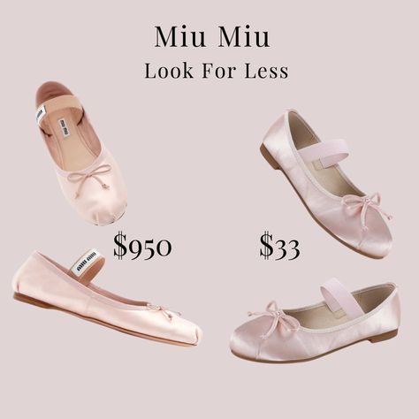 Pink Ballet Shoes Aesthetic, Ballet Flats Outfit Coquette, Ballet Core Aesthetic Fashion, Miu Miu Ballet Heels, Miu Miu Ballet, Ballet Inspired Shoes, Ballet Academia, Miu Miu Core, Ballet Core Shoes