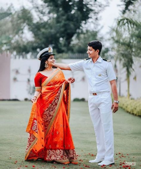 If a naval officer loves you, raise your head and walk like a queen! 😇😇 Follow @eventswedo for unique photoshoot related content. DM for credits. Visit eventswedo.com to connect with vendors. #couple #photoshoot #couplephotoshoot #navyoffices #officerswife Merchant Navy Couple, Navy Couple Pictures, Navy Couple, Unique Photoshoot, Naval Officer, Portraiture Painting, Merchant Navy, Couple Photoshoot, Couples Photoshoot