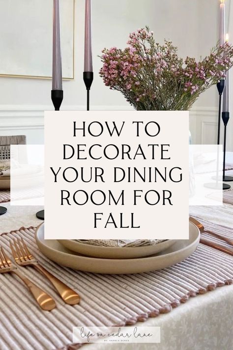 Transform your dining area with our Fall Dining Table Decor Ideas You'll Want to Steal. Use Fall Candle Table Decor to add a touch of romance and warmth to your settings. Our Fall Table Setting Ideas provide stylish solutions for a beautifully arranged table. Make your Fall Dining Table the star of your seasonal decor with these easy-to-follow ideas. Fall Dining Table Decor Ideas, Fall Table Setting Ideas, Transitional Dining Room Decor, Candle Table Decor, Dining Table Decor Ideas, Fall Dining Room Decor, Fall Dining Table Decor, Fall Table Setting, Fall Dining Table