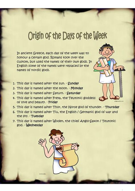 Esl Days Of The Week, Learn Days Of The Week, Days Of The Week Worksheet, Days Of The Week Activities, English Grammar Test, English Exercises, Day Schedule, English Teaching, English Reading