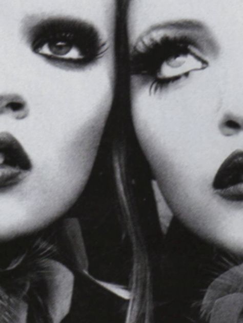 Nadja Auermann, Steven Meisel, Kate Moss, Black And White, Makeup, White, Black, Make Up