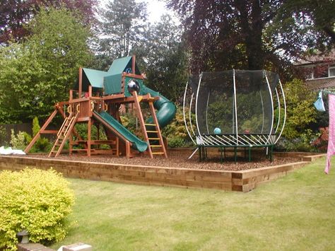 garden design ideas with children's play area - Google Search Play Area Ideas, Kids Garden Play Area, Play Area Garden, Kids Garden Play, Outdoor Kids Play Area, Play Area Backyard, Outdoor Play Spaces, Backyard Kids Play Area, Playground Areas