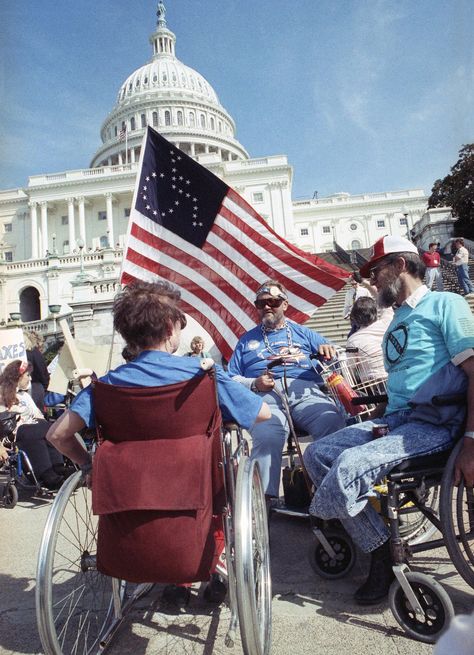 ‘Nothing About Us Without Us’: 16 Moments in the Fight for Disability Rights - The New York Times Community Health Worker, Interactive Museum, State School, Disabled People, Ray Charles, Civil Rights Movement, Aids Hiv, Losing A Child, Social Services