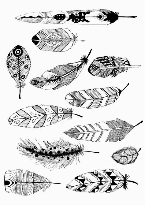 Jolie coloriage avec plein de plumes à remplir de couleursA partir de la galerie : InclassablesArtiste : Pauline Feather Coloring Pages, Indian Feather Tattoos, Tatuagem Masculina Pequena, Feather Drawing, Feather Art, Feather Tattoos, Zentangle Patterns, Zentangle Art, Doodle Patterns