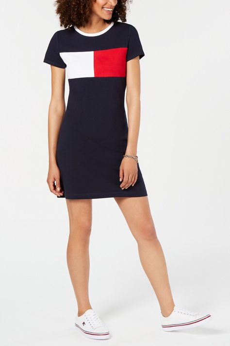 Tommy Hilfiger Logo, Tommy Hilfiger Dress, Tommy Hilfiger Outfit, Review Dresses, Diy Mask, Dresses Women, Casual Summer Dresses, Mua Sắm, Logo T Shirt