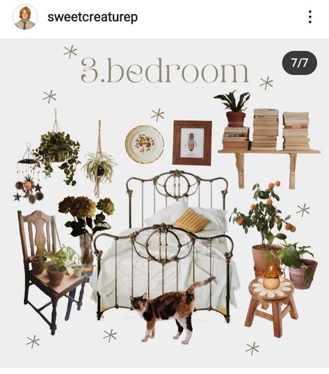 #bedroom inspiration #cottagecore #ghiblicore #goblincore Goblin Core Bedroom, Goblincore Room, Goblin Core, Good Sleep, New Room, Post On Instagram, Old World, New Homes, Place Card Holders