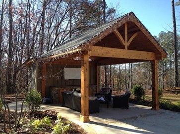 Free Standing Covered Patio Design Ideas, Pictures, Remodel and Decor Covered Patio Plans, Freestanding Deck, Covered Patio Design, Small Outdoor Patios, Patio Plans, Outdoor Covered Patio, Cheap Patio, Stamped Concrete Patio, Deck Designs Backyard