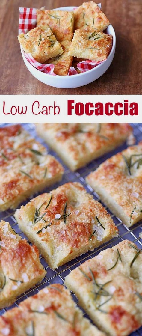 Wonderful gluten free and low carb focaccia, made with Fathead dough. It's tender, fragrant, and so good that I freeze leftovers to avoid temptation! 25 Mouth Watering Keto Appetizers Recipes  #keto_recipes  #keto_diet_recipes Keto Focaccia, Easy Focaccia Recipe, Freeze Leftovers, Fathead Dough, Healthy Low Carb Snacks, Low Carb Backen, Low Fat Low Carb, Low Carb Low Sugar, Best Low Carb Recipes