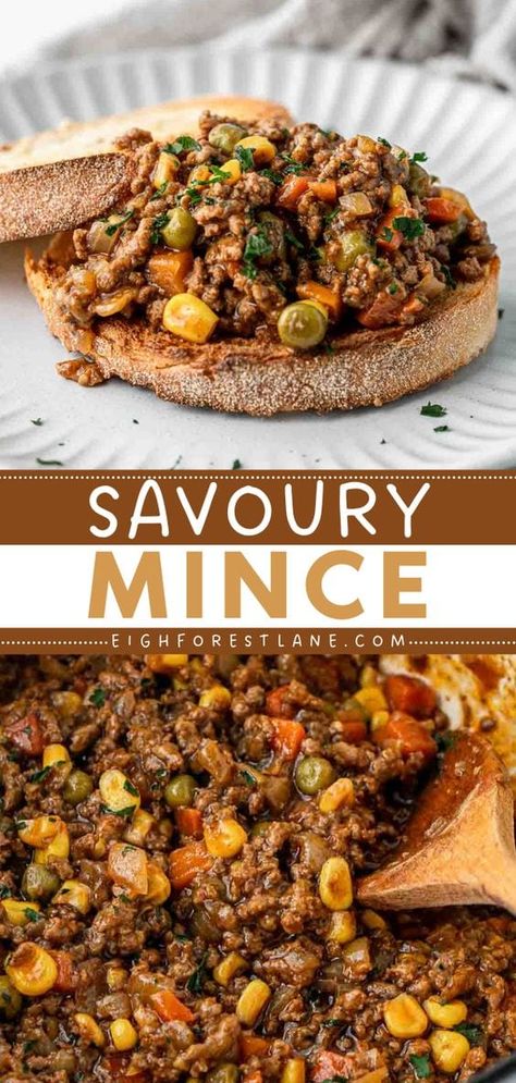 This easy savoury mince recipe is an absolute classic Australian dish that is perfect for weeknight cooking. This simple mince recipe is so easy to make, and tastes even better reheated! It’s also really versatile, being served over toast, mashed potato, rice or wrapped in puff pastry for an easy pie or pastie. Puff Pastry Recipes Savory, Savoury Mince, Minced Beef Recipes, Beef Pasta Recipes, Minced Meat Recipe, Beef Ground, Mince Recipes, Ground Beef Recipes Easy, Ground Beef Recipes For Dinner