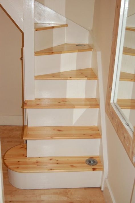 Loft Stairs Ideas, Loft Staircase, Attic Staircase, Attic Renovation Ideas, Tiny House Stairs, Finished Attic, Stairs Makeover, Stairs Ideas, Loft Stairs