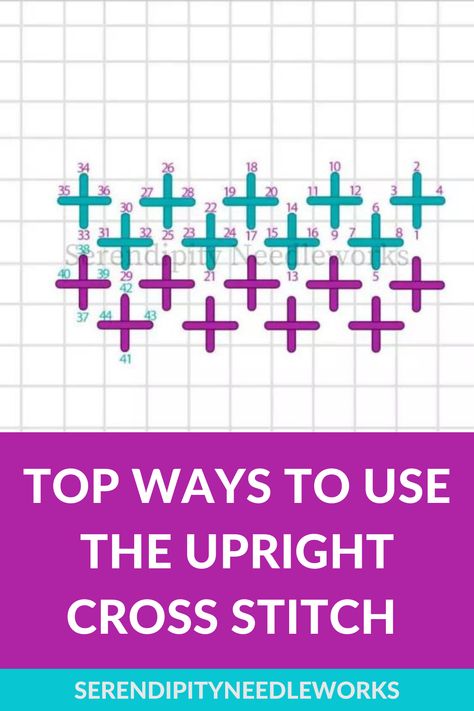 The Upright Cross stitch is exactly what it sounds like - a cross stitch that's standing upright. It's a smallish stitch and that makes it a perfect choice for a variety of design components! It's also easy peasy to compensate which makes it a great choice for stitchers who are new to canvas embroidery stitches to embellish their needlepoint canvases! Click the blog to see the full stitch diagram! Needlepoint Canvas | Needlepoint Stitch | Stitches | Stitch Diagram | Stitch Pattern | Cross Stitch Background, Needlepoint Background Stitches, Needlepoint Background, Needlework Stitches, Cross Stitch Necklace, Stitch Necklace, Canvas Embroidery, Needlepoint Stitch, Needlepoint Stitches