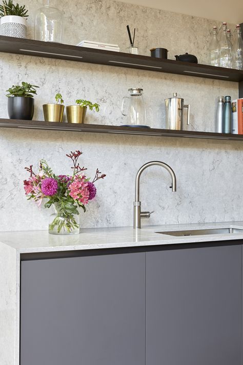 Guest Kitchen, Victorian Semi Detached House, Veneer Doors, Caesarstone Kitchen, Main Kitchen, Veneer Door, Style Magazine, Semi Detached, Detached House