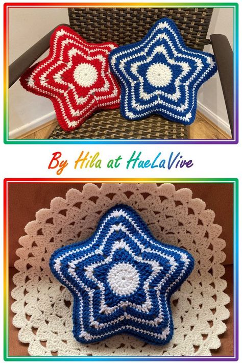 Amigurumi Star, Cushion Crochet Pattern, Tunisian Crochet Free, Cushion Crochet, Crochet Star Patterns, Crochet Pillow Patterns Free, Crochet Pillow Cases, Crochet Cushion Pattern, Fast Crochet