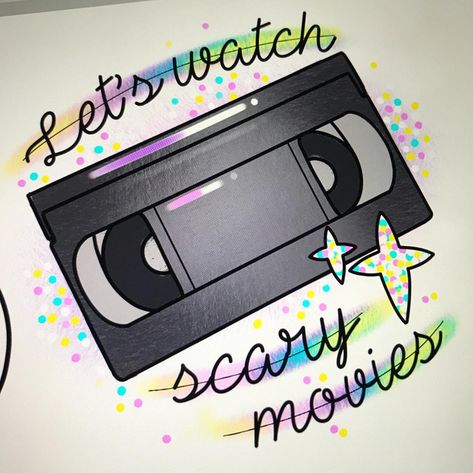 Lets watch scary movies vcr tape Halloween tattoo design Lets Watch Scary Movies, Tape Tattoo, Vcr Tapes, Spooky Tattoos, Halloween Tattoo, Tape Art, Halloween Tattoos, Cute Easy Drawings, Drawing Practice