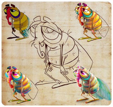 ArtStation - Fly Character Design Fly Character Design, Cartoon Fly Drawing, Tired Cartoon, Black Fly, Cartoon Character Design, Art Toy, Cartoon Drawings, Bugs, Cartoon Characters