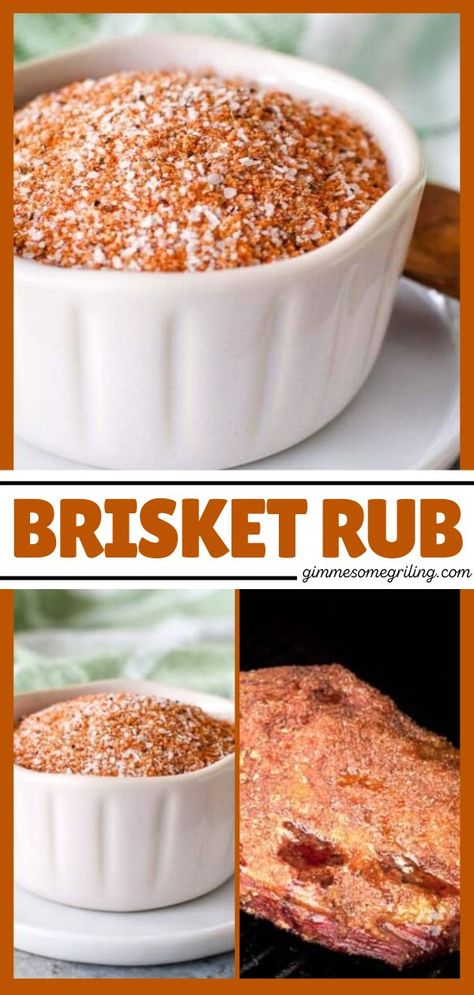 This spice mix is so quick and easy! 6 pantry ingredients are all you need to get this brisket rub recipe ready in just 10 minutes. Rubbed into every nook and cranny, this meat rub lets you have the best smoked brisket with the perfect bark! Smoked Brisket Rub, Best Smoked Brisket, Brisket Rub Recipe, Dry Rub Recipes, Beef Brisket Recipes, Meat Rubs, Brisket Recipes, Rub Recipes, Smoked Brisket