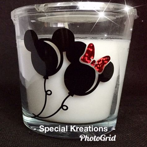 Minnie & Mickey Mouse Candle. Birthday. Wedding. Valentines Day. Mothers Day. Engagement. Thank you. by SpecialKreations1 on Etsy Minnie Mouse Candle, Mickey Mouse Candle, Disney Candles, Change Jar, Heart Shaped Candles, Lantern Ideas, Memorial Candle, Red Candles, Candle Shapes